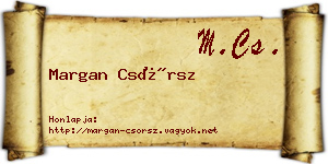 Margan Csörsz névjegykártya